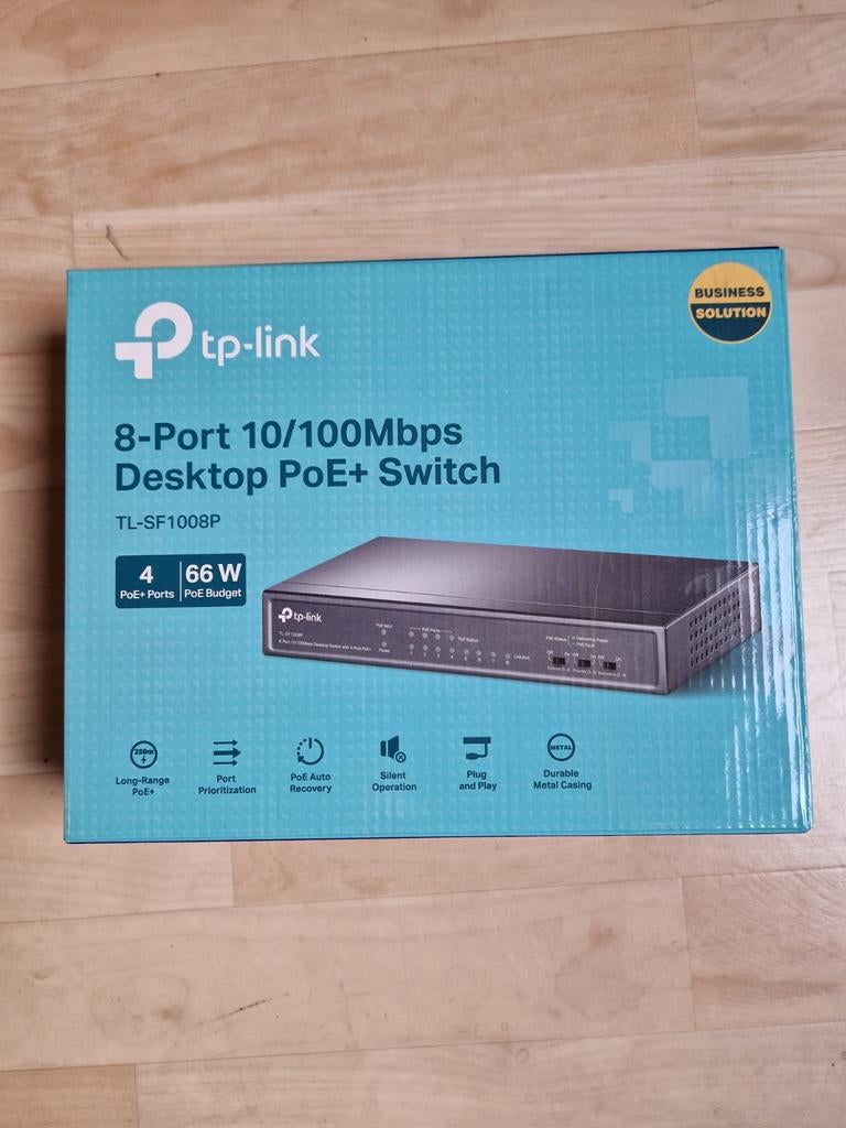 TP-Link TL-SF1008P 8-Poort Desktop PoE+ Switch, Ophalen of Verzenden