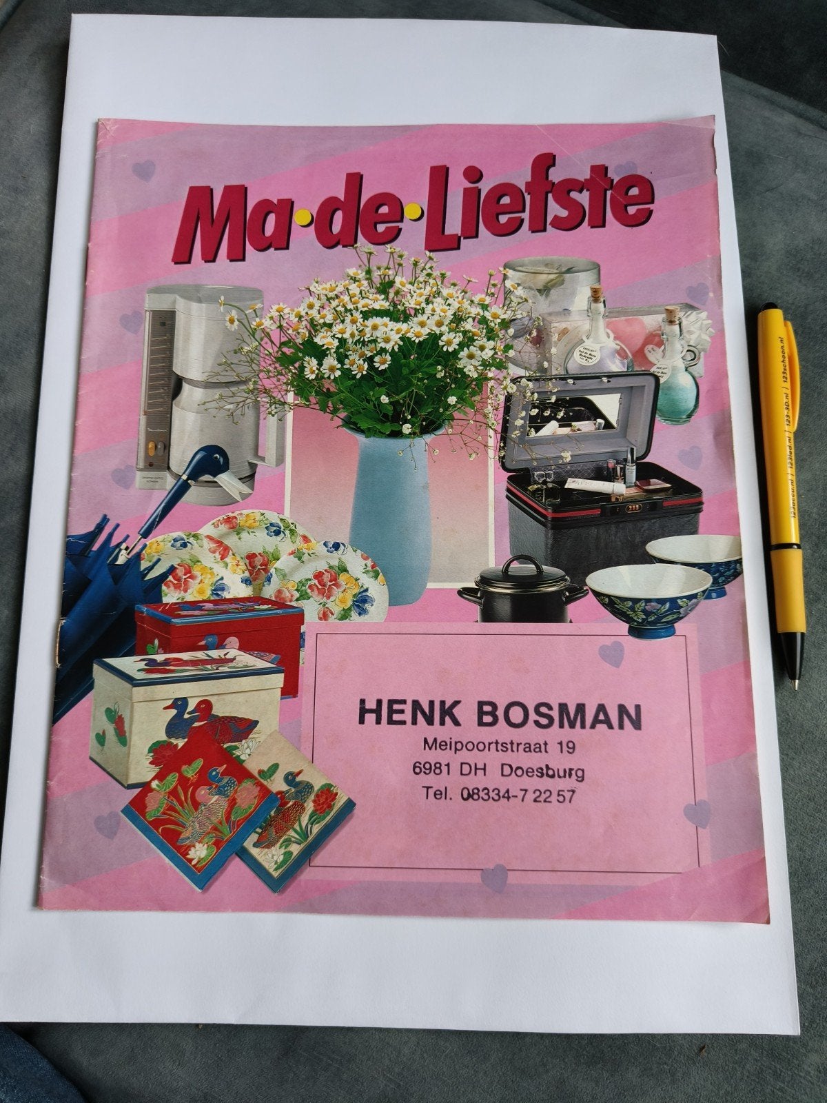 1990, FOLDER HENK BOSMAN, DOESBURG, HUISHOUDELIJKE ARTIKELEN, Boeken, Ophalen of Verzenden, Gelezen
