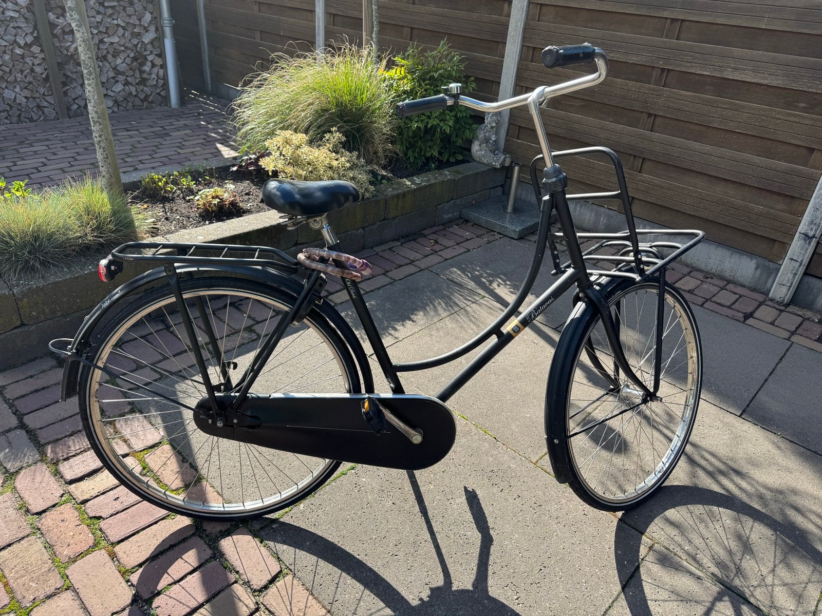 Batavus omafiets mat zwart gebruikt, 53 tot 56 cm, Ophalen, Gebruikt, Terugtraprem