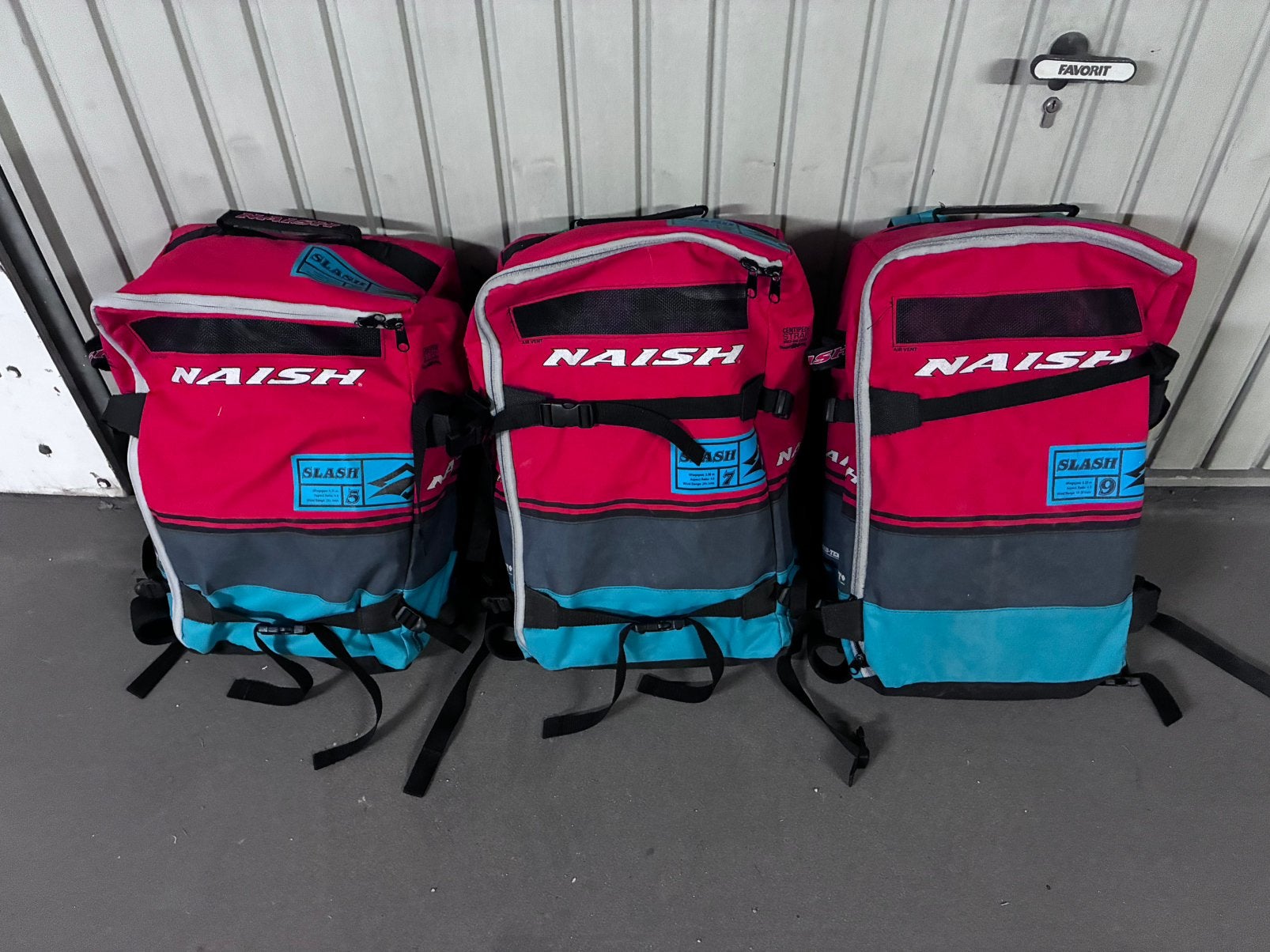 Naish Slash 5,7,9M, 2 bars, xtra lijnen, ptails, Xtensions., Ophalen, Gebruikt, 9 m², Geen board