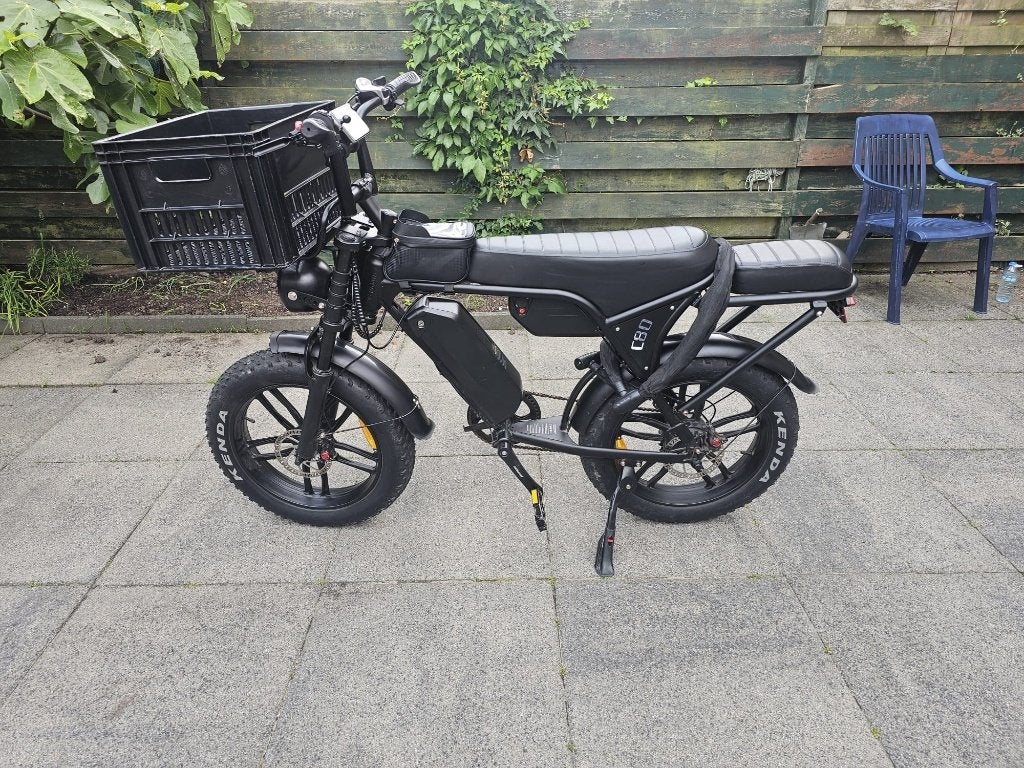 Fatbike C80 | Dubbele Accu (130 km Actieradius) + Krat & Tas, Fietsen en Brommers, Elektrische fietsen, Zo goed als nieuw, 59 cm of meer