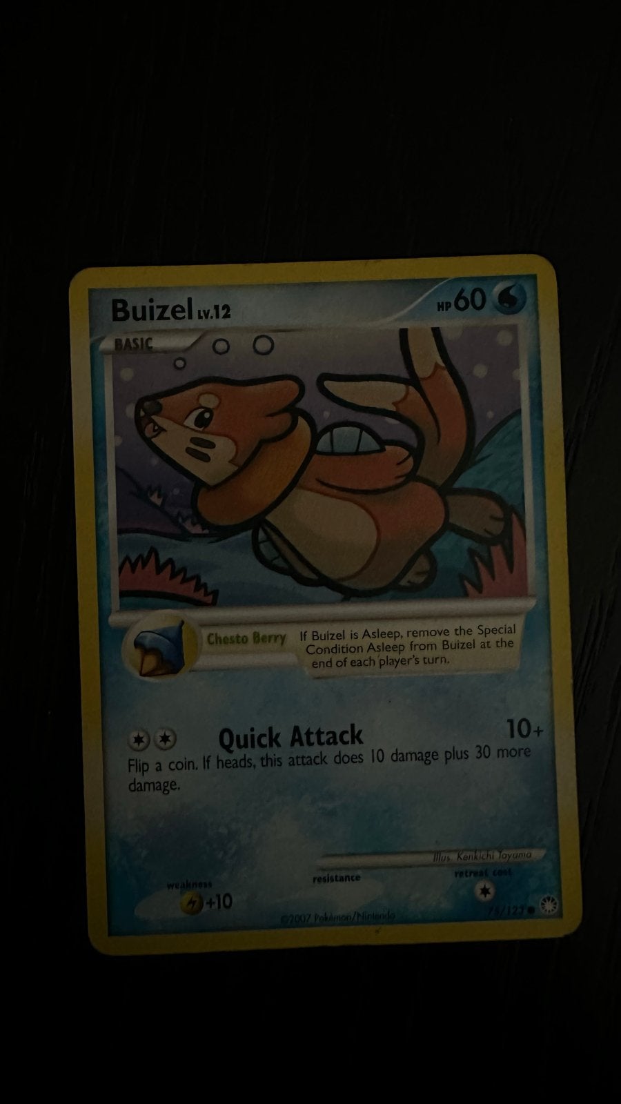 Pokémon Kaart Buizel LV.12 (2007), Ophalen of Verzenden, Gebruikt, Losse kaart