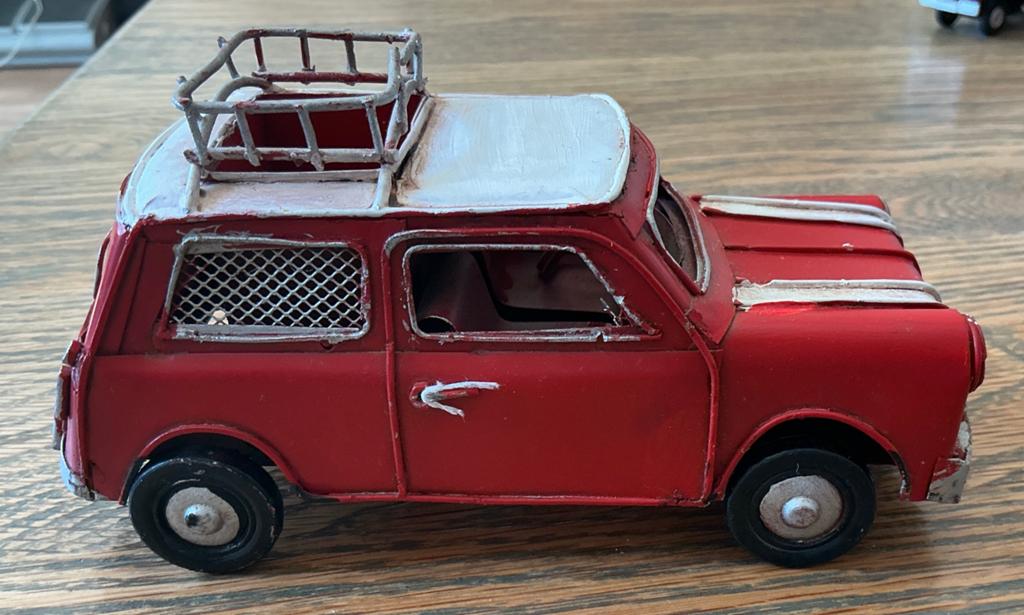 Blikken Auto Rode Mini Cooper 16.5 cm lang, Verzamelen, Blikken, Ophalen of Verzenden, Gebruikt, Overige