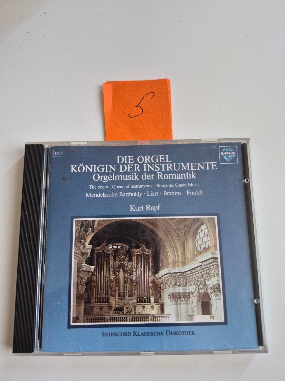 Die Orgel Koningin der Instrumenten - Romantische Orgelmuzie, Gebruikt, Brahms, Ophalen of Verzenden, Romantiek