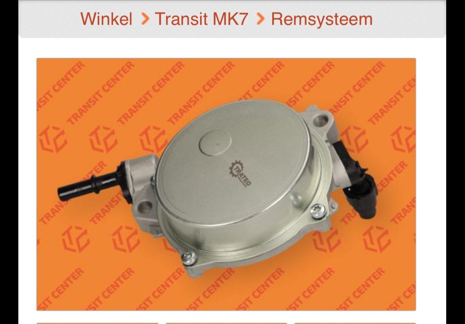 Vacuümpomp voor Ford Transit MK7 - Remsysteem, Ophalen of Verzenden, Nieuw, Ford