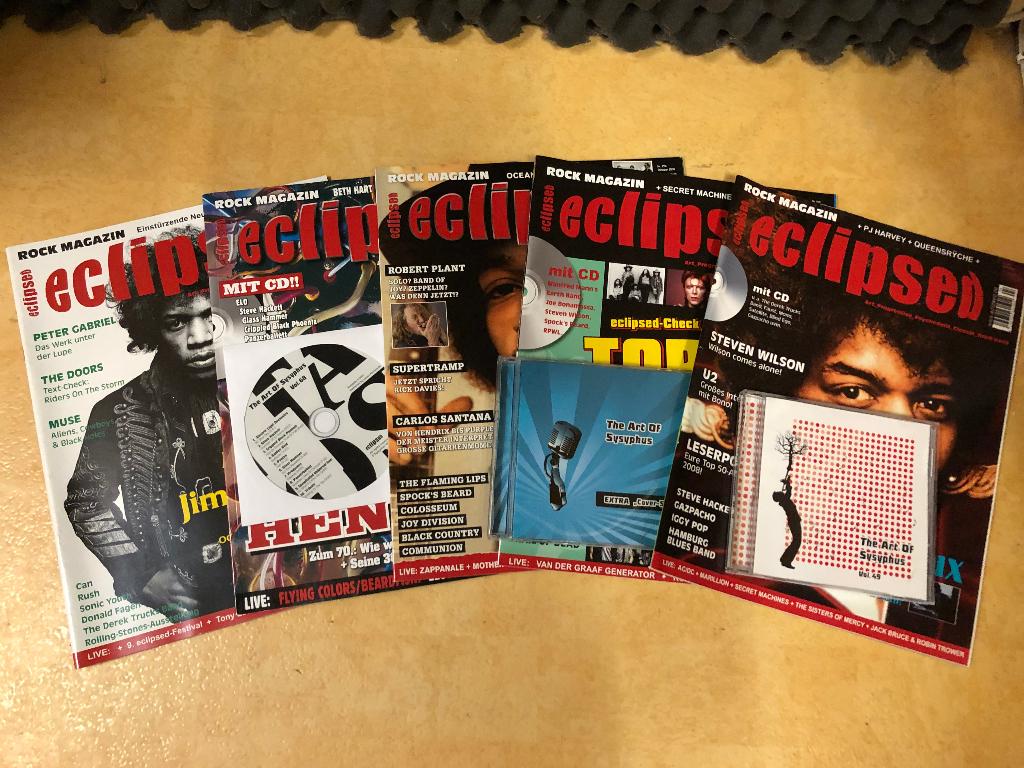 5 x Eclipsed (Duits muziektijdschrift) Jimi Hendrix met CD, Boeken, Ophalen of Verzenden, Zo goed als nieuw, Algemeen