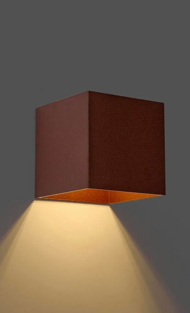 QAZQA Charlene WL Rusty Solar Wandlamp - Nieuw in doos, Huis en Inrichting, Ophalen of Verzenden, Nieuw, Metaal