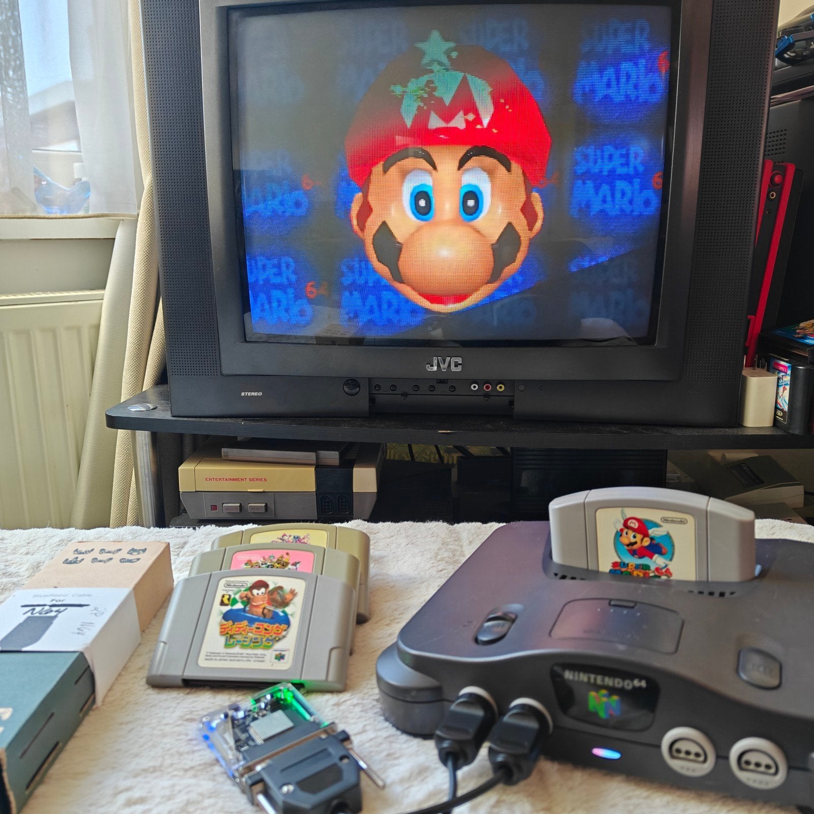 Ntsc N64 with rgb, Bluetooth adapter, 5 games, Ophalen of Verzenden, Met 2 controllers