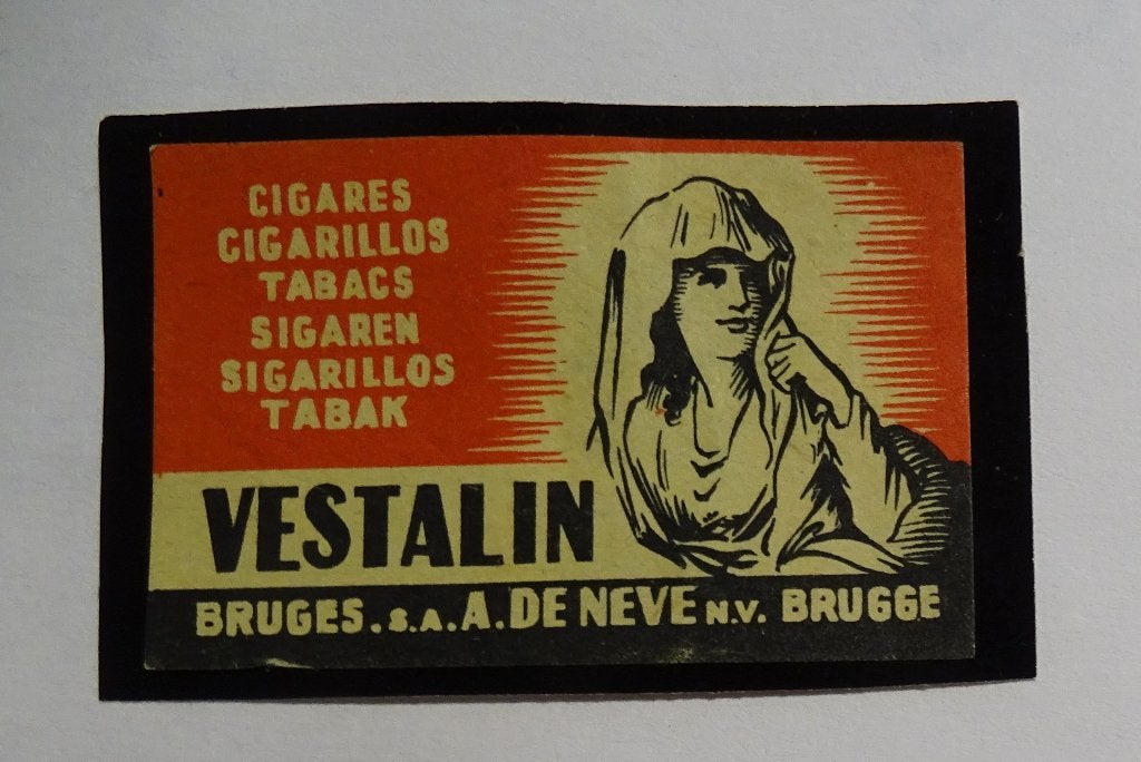 VESTALIN   Tabacs Sigaren   A.DE NEVE   BRUGGE, Verzenden, Zo goed als nieuw, Luciferdoosjes of -merken