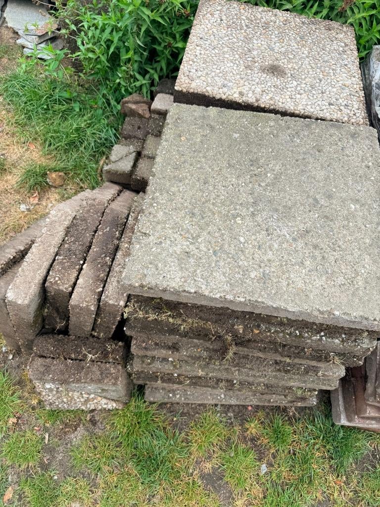 Grindtegel, Tuin en Terras, Ophalen, Gebruikt, 10 m² of meer, Beton
