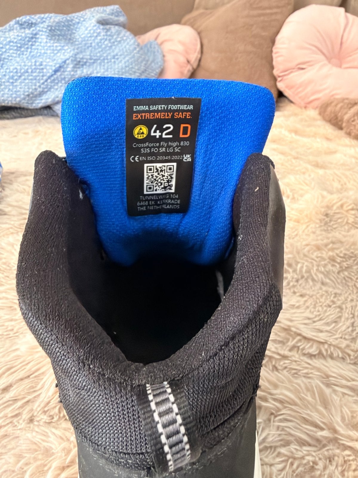 Emma Safety Footwear Crossforce Fly High 830 - Maat 42, Ophalen, Gedragen, Zwart, Werkschoenen