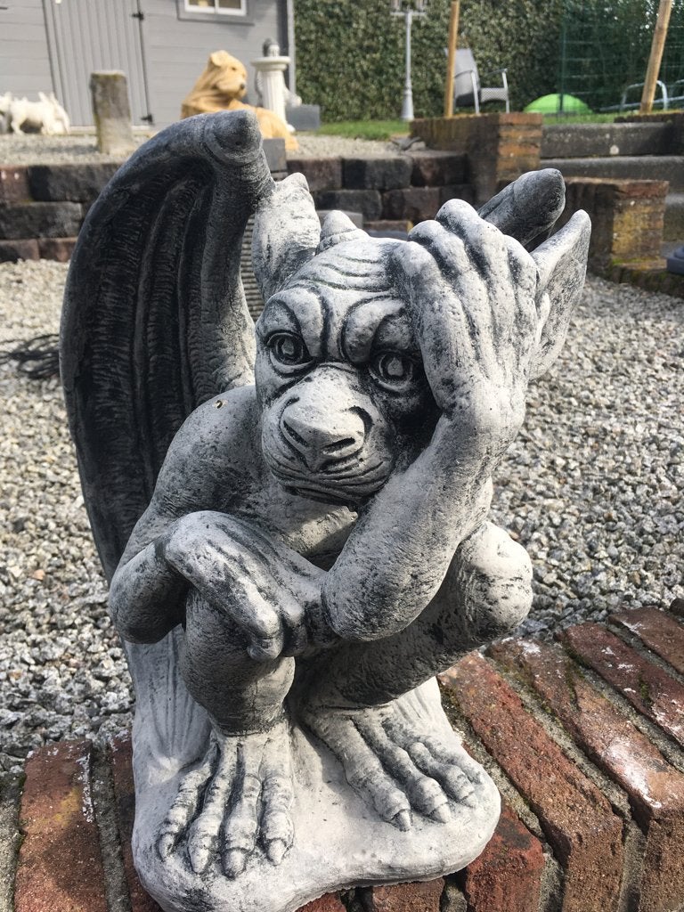 Gargoyle , hoogte 45cm, Ophalen, Nieuw, Beton, Dierenbeeld