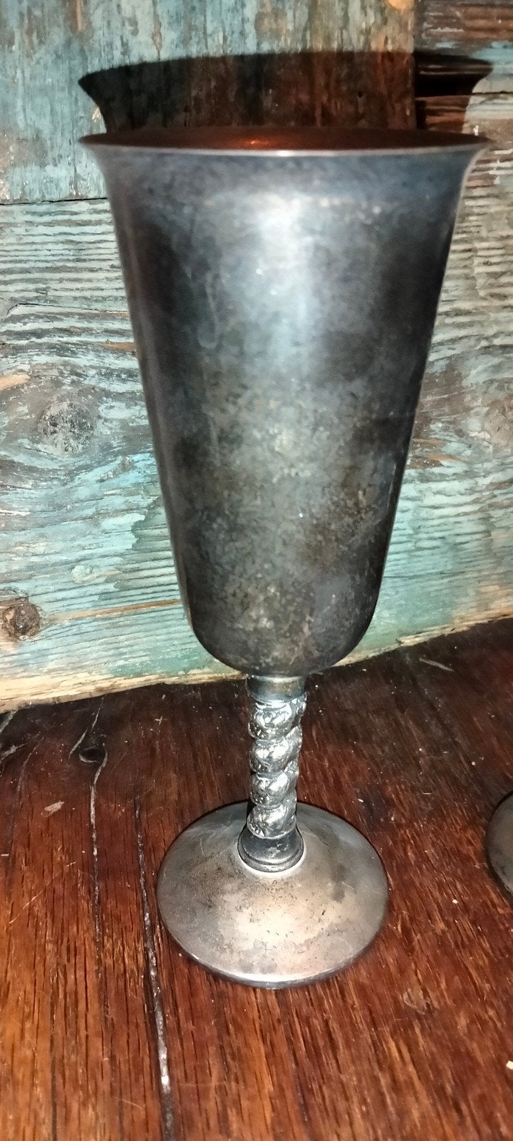 2 mooie metalen brocante glaasjes, Ophalen of Verzenden