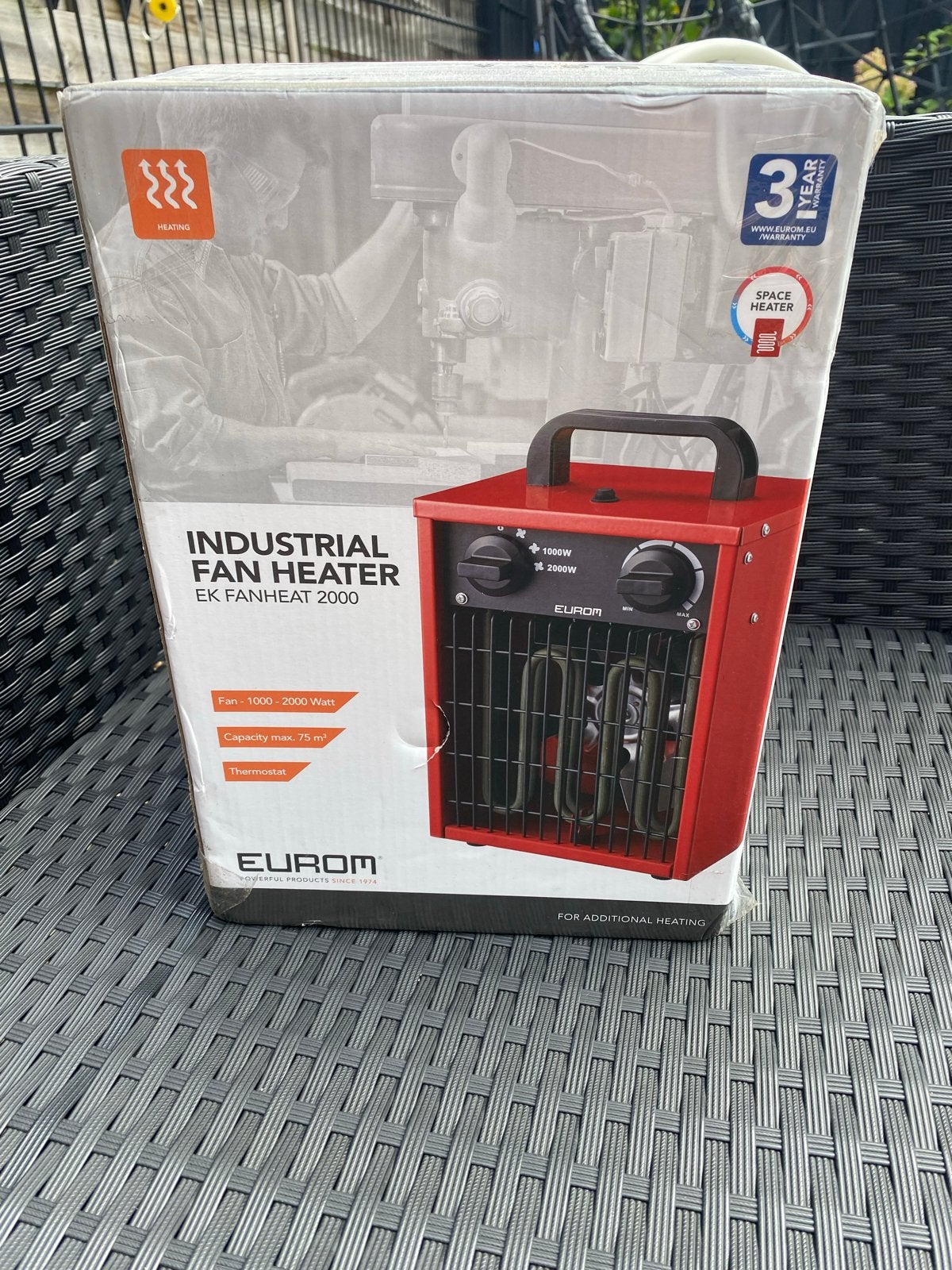 Eurom Industrial Fan Heater EK Fanheat 2000, Ophalen of Verzenden, Nieuw