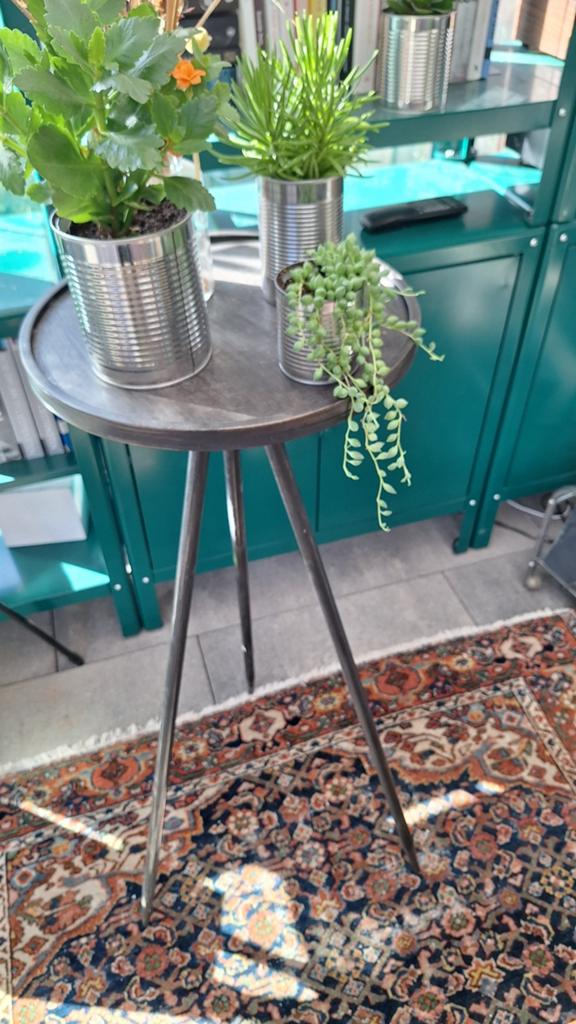 Planten standaard kamerplant tafel 1m hoog zwart grijs, Huis en Inrichting, Woonaccessoires | Zuilen en Pilaren, Ophalen, Zo goed als nieuw