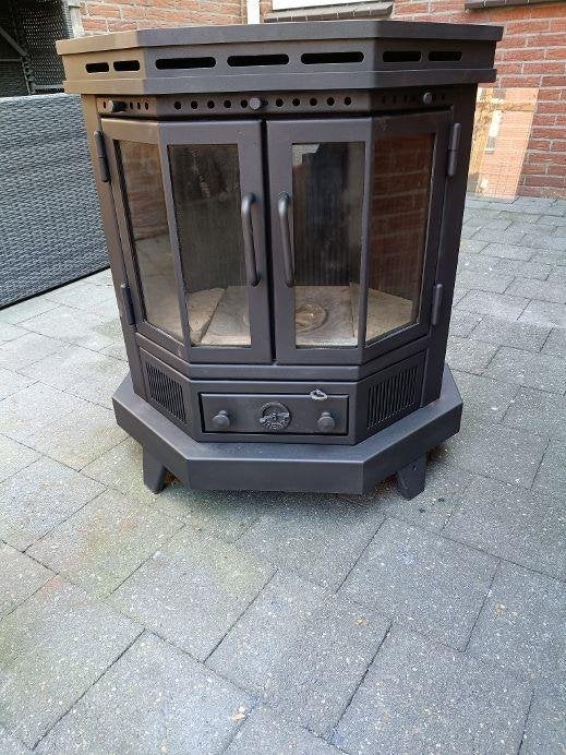 ZGAN RENY GROTE OSLO XL 8 KW HOUTKACHEL ALLESBRANDER, Huis en Inrichting, Ophalen, Houtkachel, Zo goed als nieuw, Vrijstaand