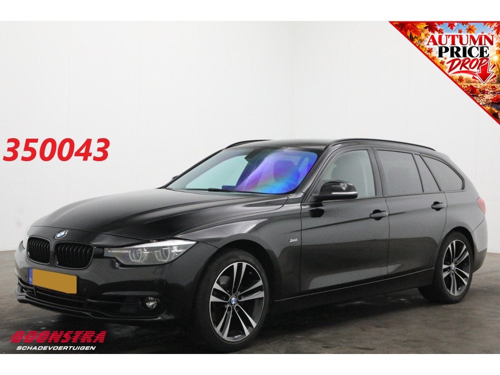 BMW 3 Serie Touring 318i Edition Sport line Shadow LED Navi, Auto's, Automaat, Gebruikt, 1465 kg, Zwart