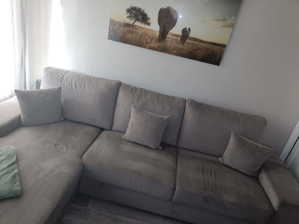 Comfortabele hoekbank met chaise longue, Ophalen, Modern, Comfortabel, 250 tot 300 cm, Gebruikt