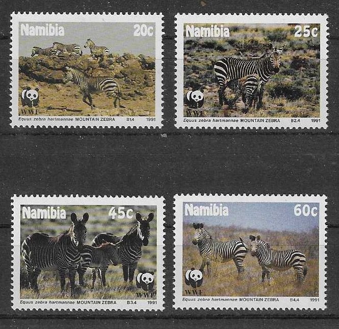 hvdhr WWF/WNF 73 zebra's complete postfrisse serie 1991, Postzegels en Munten, Ophalen of Verzenden, Postfris, Dier of Natuur