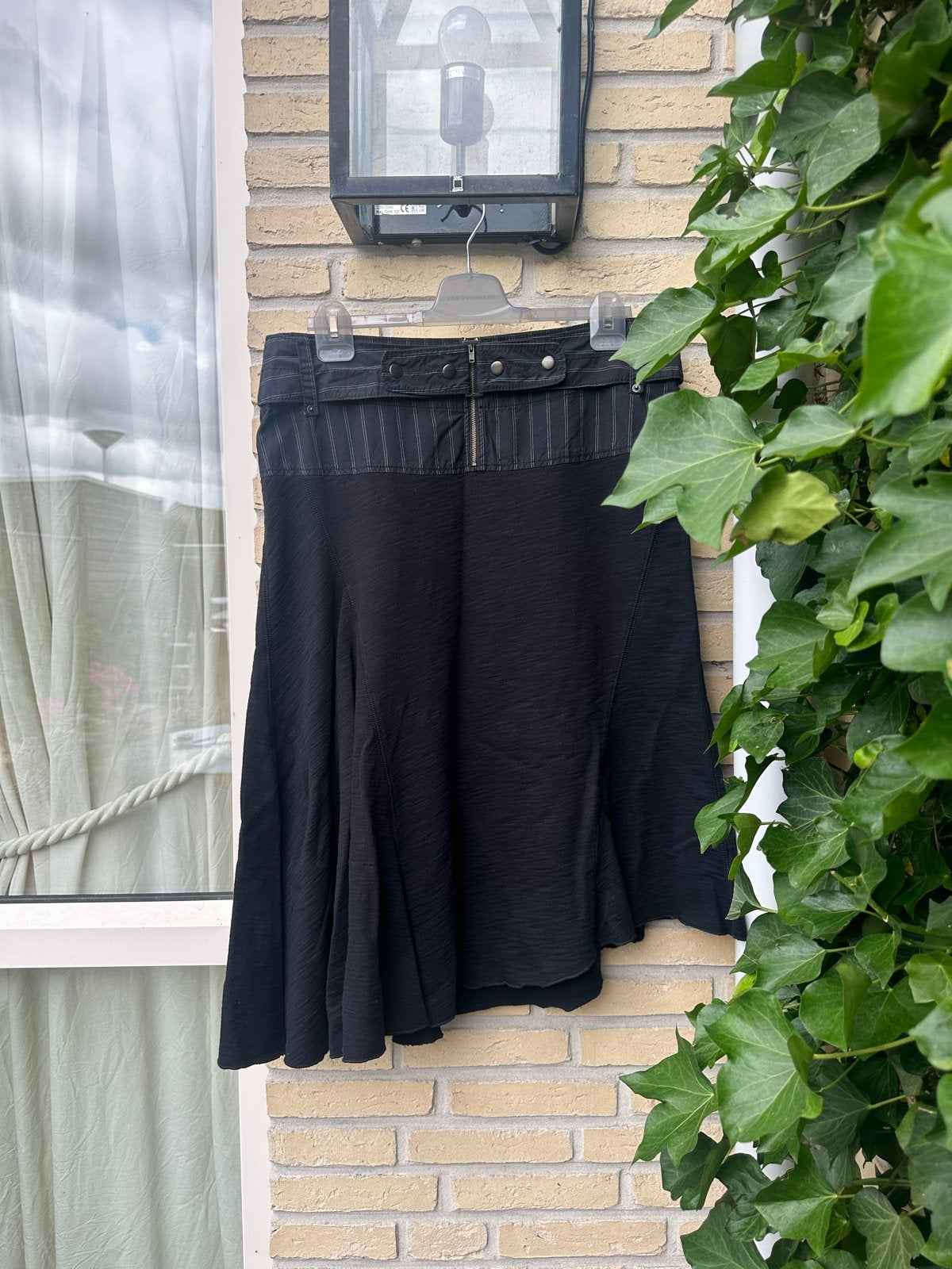 Sandwich rok | zwart streep | maat 44, Zwart, Maat 42/44 (L), Ophalen of Verzenden, Zo goed als nieuw
