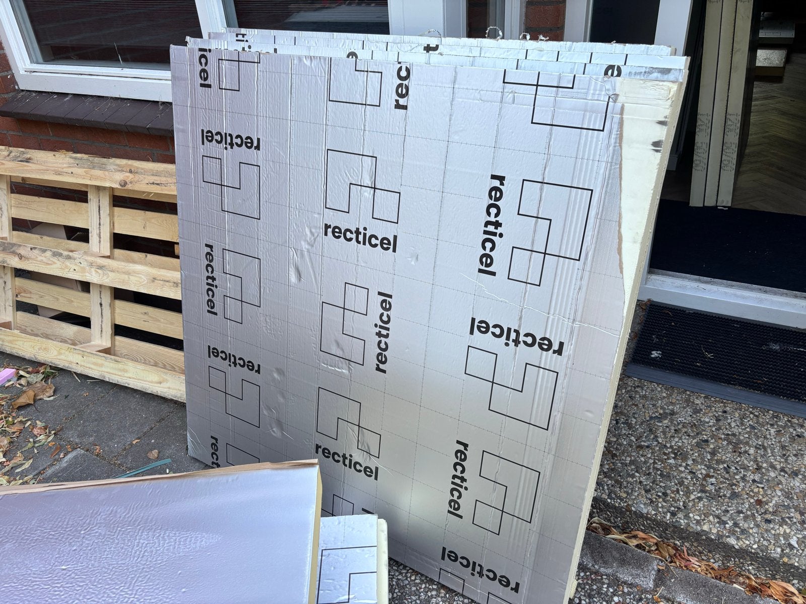 Recticel afschot isolatieplaten PIR 60/80 mm, 120x120 cm, Doe-het-zelf en Verbouw, Isolatie en Afdichting, Ophalen, Dakisolatie