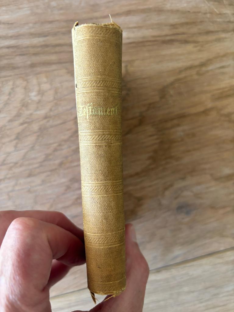 Antieke Scheepsbijbel - Nieuw Testament 1882 - Schip Eider, Ophalen