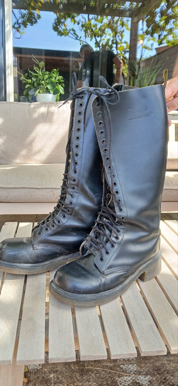 Dr. Martens hoge veterlaarzen maat 39 - vintage - made in En, Ophalen, Hoge laarzen, Zwart, Dr. Martens