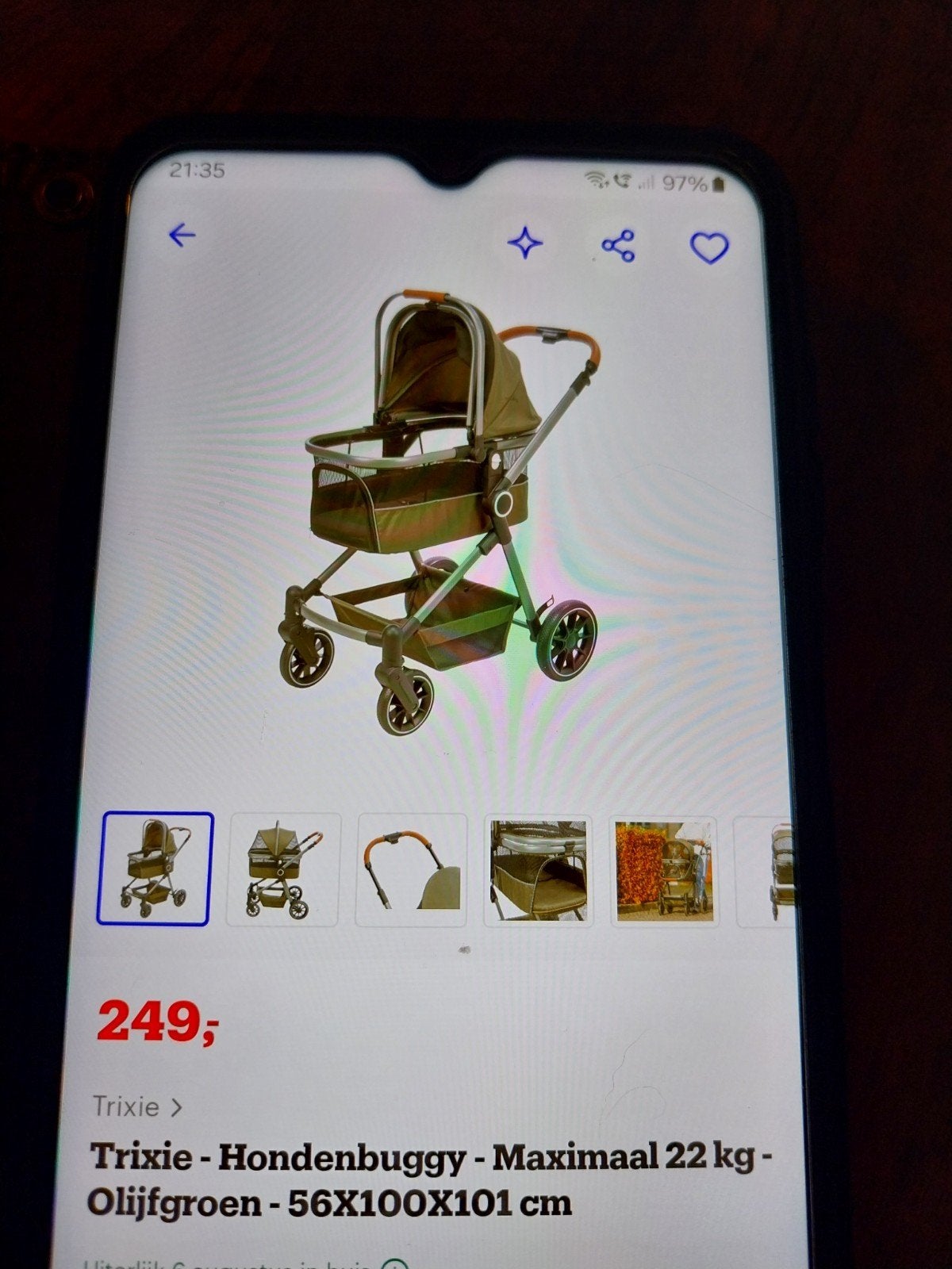 Honden-wandelwagen Trixie. Zo goed als nieuw., Dieren en Toebehoren, Honden-accessoires, Ophalen, Zo goed als nieuw
