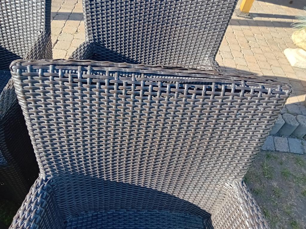 Gratis 6 Wicker tuinstoelen, Tuin en Terras, Tuinstoelen, Ophalen, Gebruikt, Wicker