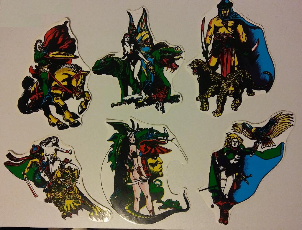 Gothic draken ridder fantasy varaan vintage stickers sticker, Ophalen of Verzenden, Zo goed als nieuw, Overige typen