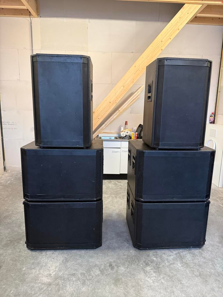 Professionele Pa speakers en subwoofers set van Peakey, Audio, Tv en Foto, Luidsprekers, Gebruikt, Overige typen, 120 watt of meer