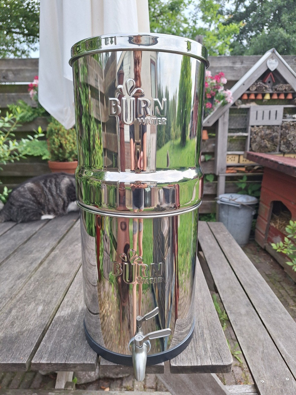 Burn waterfilter, Ophalen