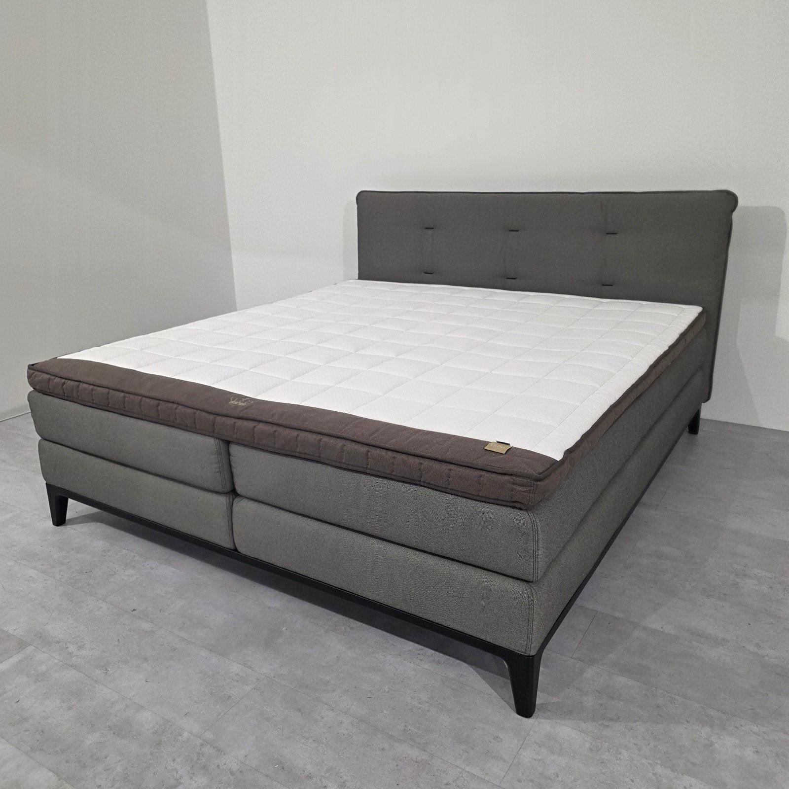 Boxspring Auping Criade 200x210 met Kiruna Topper, 210 cm, Tweepersoons, Ophalen of Verzenden, Zo goed als nieuw