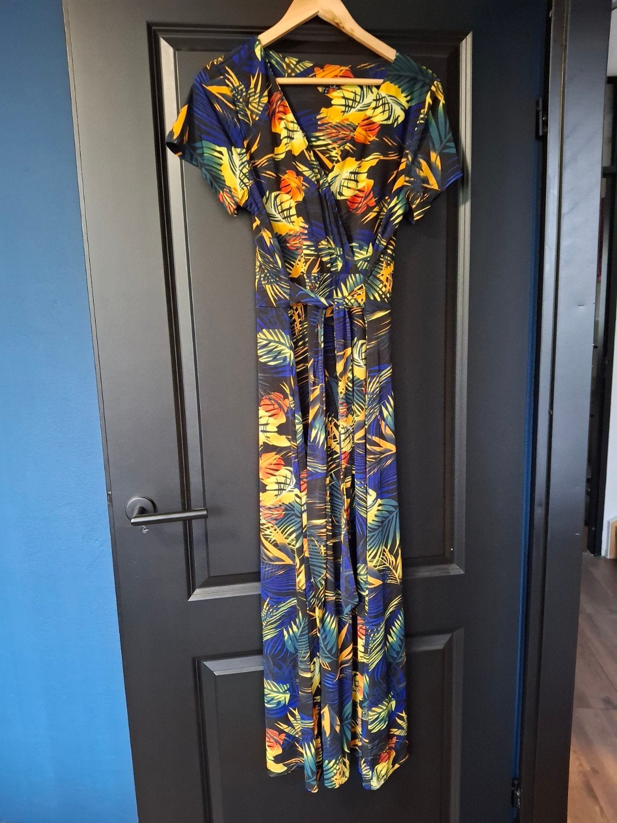 Smashed Lemon Maxi Jurk Tropische Print Maat L/40, Kleding | Dames, Jurken, Maat 38/40 (M), Meerkleurig, Ophalen of Verzenden