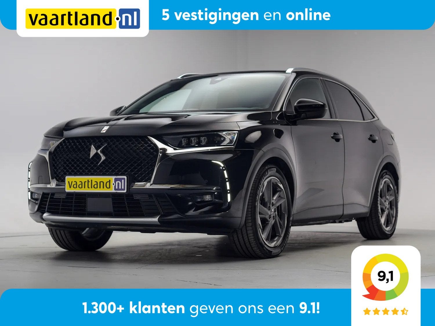 DS Ds 7 Crossback E-Tense 225pk Rivoli Aut. [ Panorama Leder, Auto's, DS, Automaat, 0 cilinders, Gebruikt, Zwart