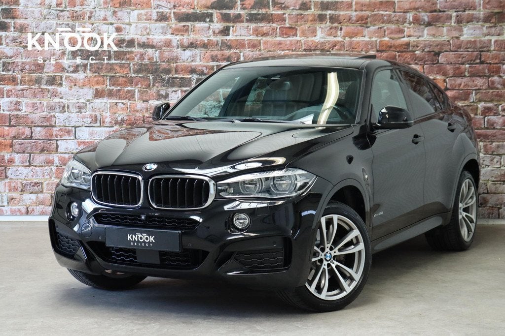BMW X6 xDrive35i High Executive M Sport Pakket Automaat / Na, Auto's, BMW, Gebruikt, Automatische klimaatregeling, Zwart, Bedrijf