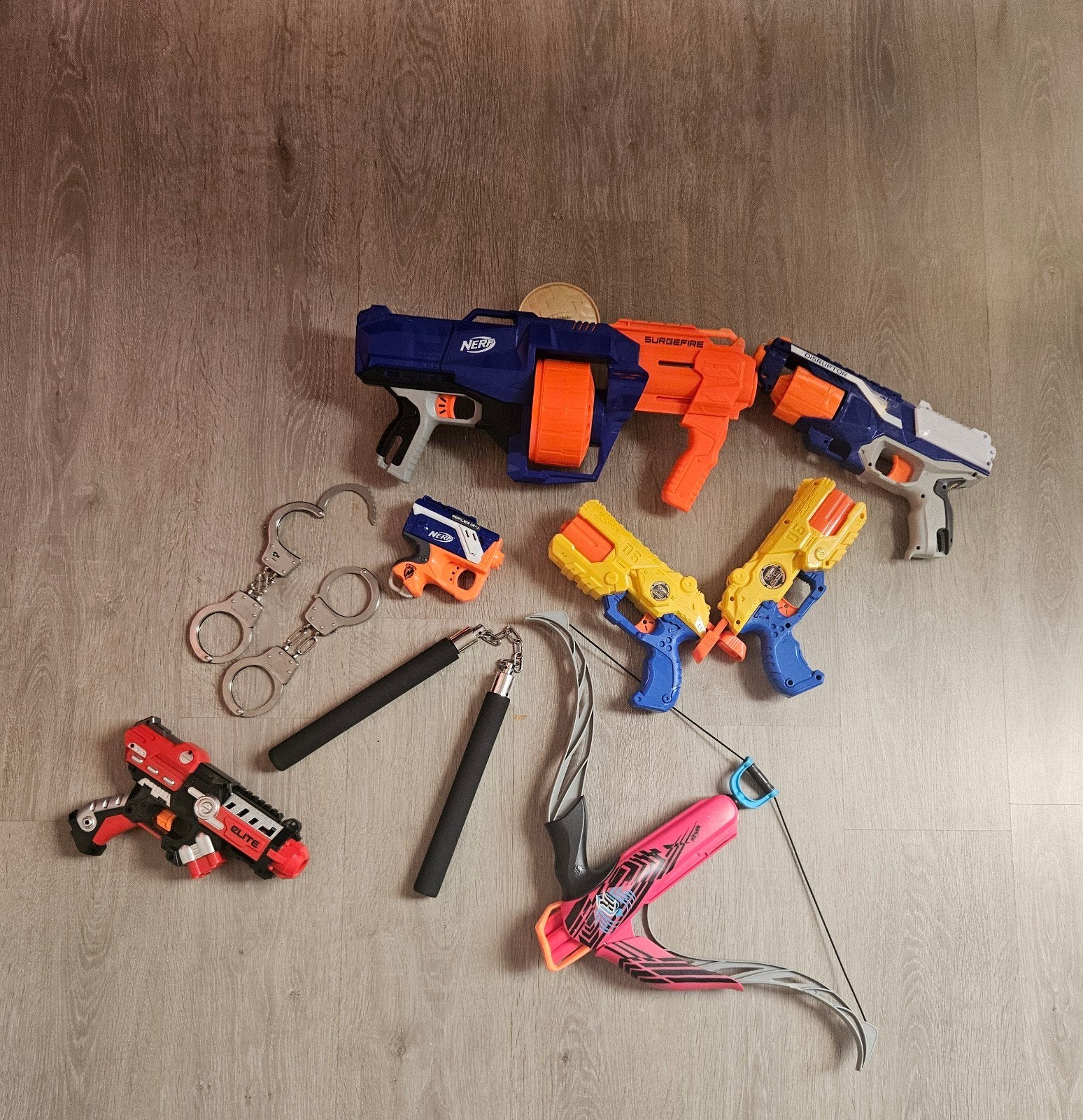Grote partij Nerf & X-Shot Blasters + Actie Accessoires (9-d, Ophalen of Verzenden, Zo goed als nieuw