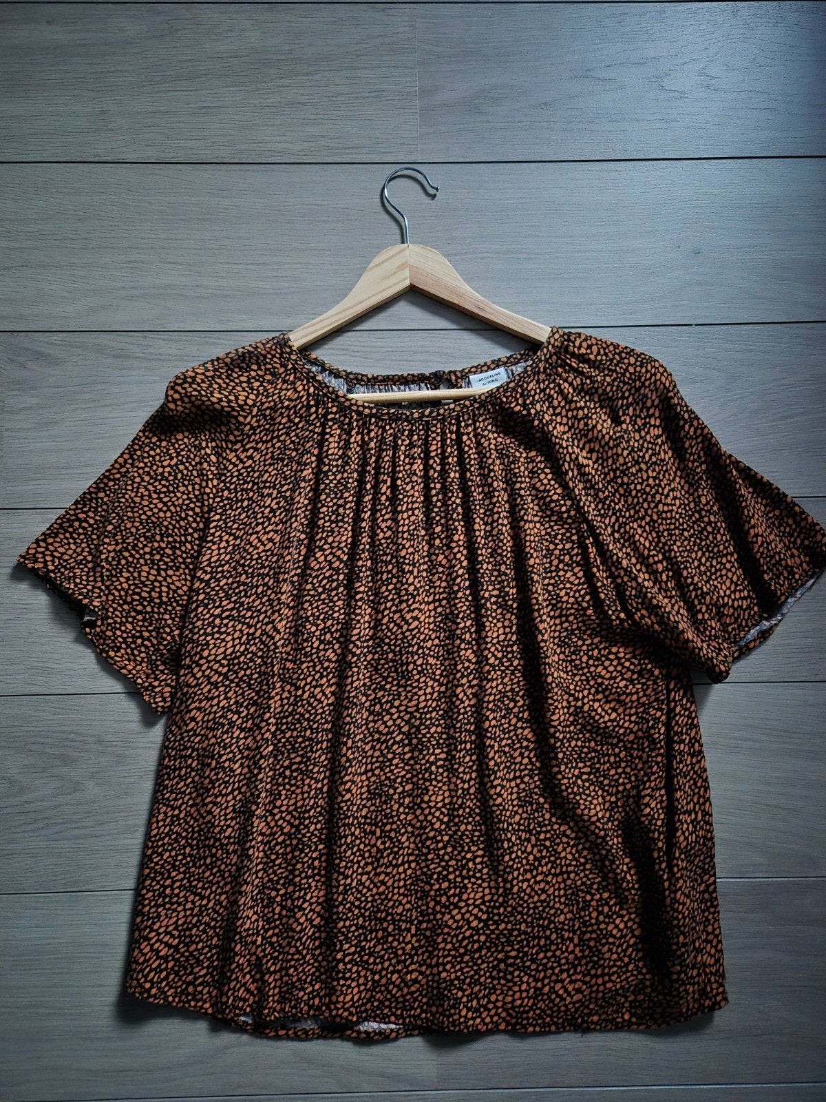 Jacqueline de yong blouse top shirt zwart bruin mt 36 / s

K, Zwart, Ophalen of Verzenden, Zo goed als nieuw, Korte mouw