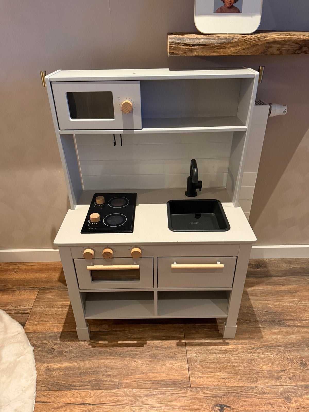Ikea speelgoed keuken beige taupe zwart, Ophalen, Zo goed als nieuw