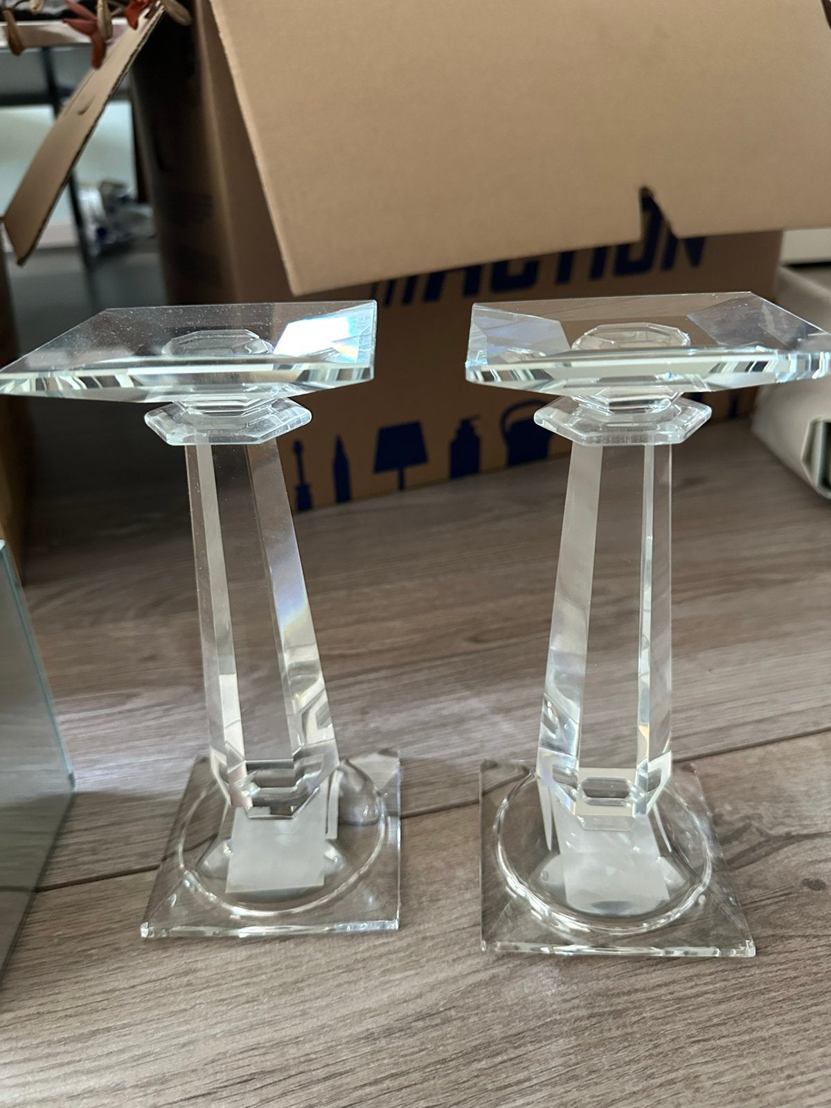Luxe glazen waxinelichthouders & kandelaars stijlvolle set, Ophalen of Verzenden, Nieuw