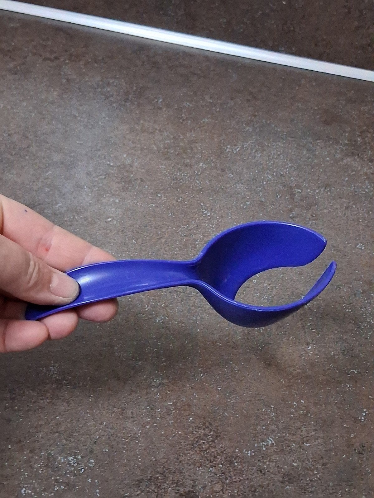 tupperware eierschepje blauw, Ophalen of Verzenden, Zo goed als nieuw, Blauw