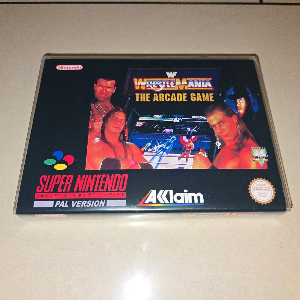 WWF WrestleMania: The Arcade Game SNES Game Case, Avontuur en Actie, Verzenden, 1 speler, Zo goed als nieuw