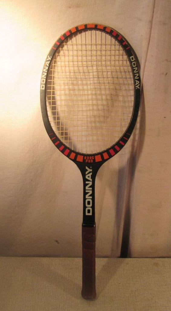 Prima Vintage Houten Tennis Racket - Donnay Borg Pro, Sport en Fitness, Tennis, Ophalen of Verzenden, Gebruikt, Racket, Overige merken