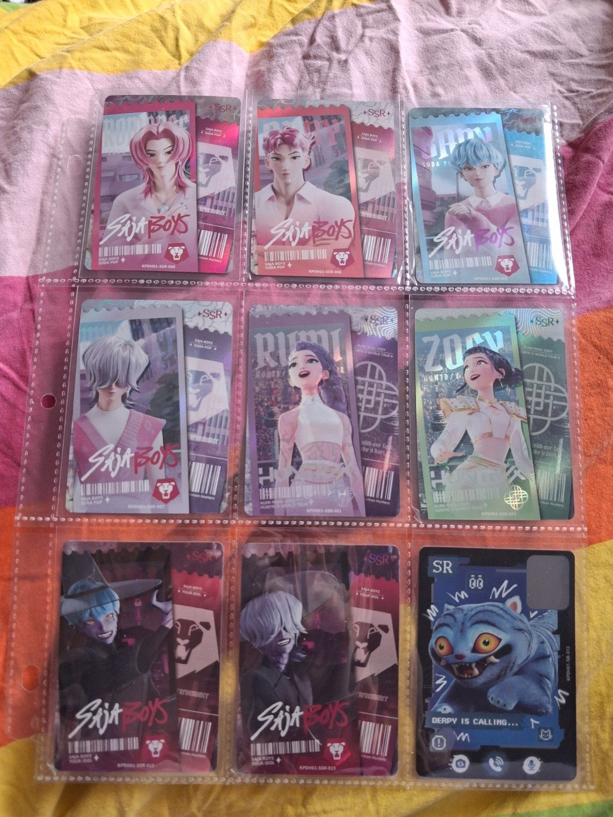 kpop demon hunters kayou trading cards (8 SSR+derpy) tekoop, Ophalen, Nieuw, Meerdere kaarten, Foil