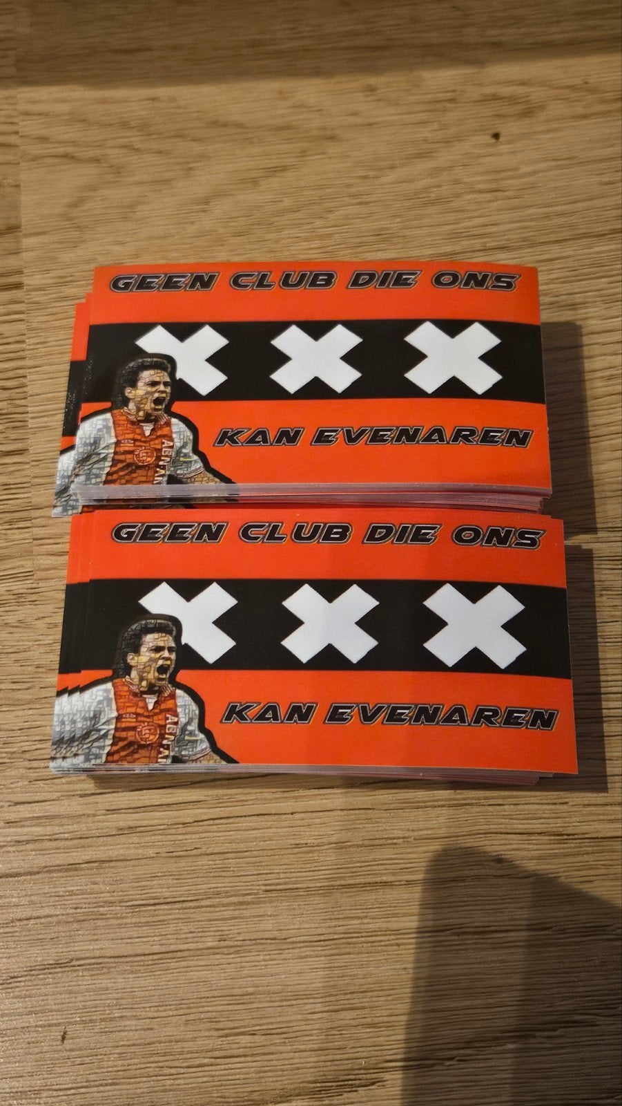Ajax Stickers - Geen Club Die Ons Kan Evenaren, Ophalen of Verzenden, Zo goed als nieuw, Sport