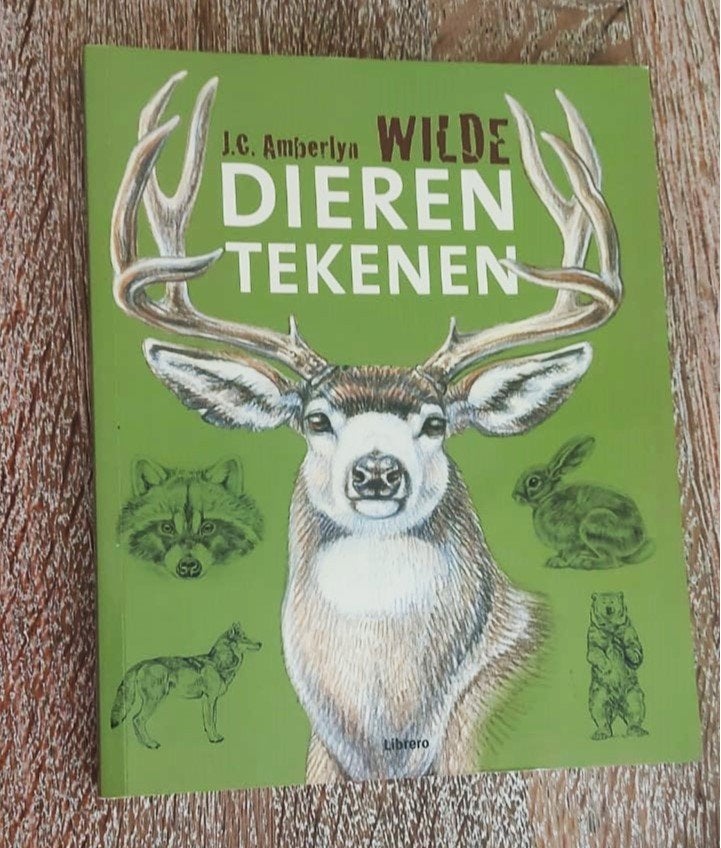 Wilde Dieren Tekenen - J.C. Amberlyn (Boek), Ophalen of Verzenden, Zo goed als nieuw, Boek of Gids