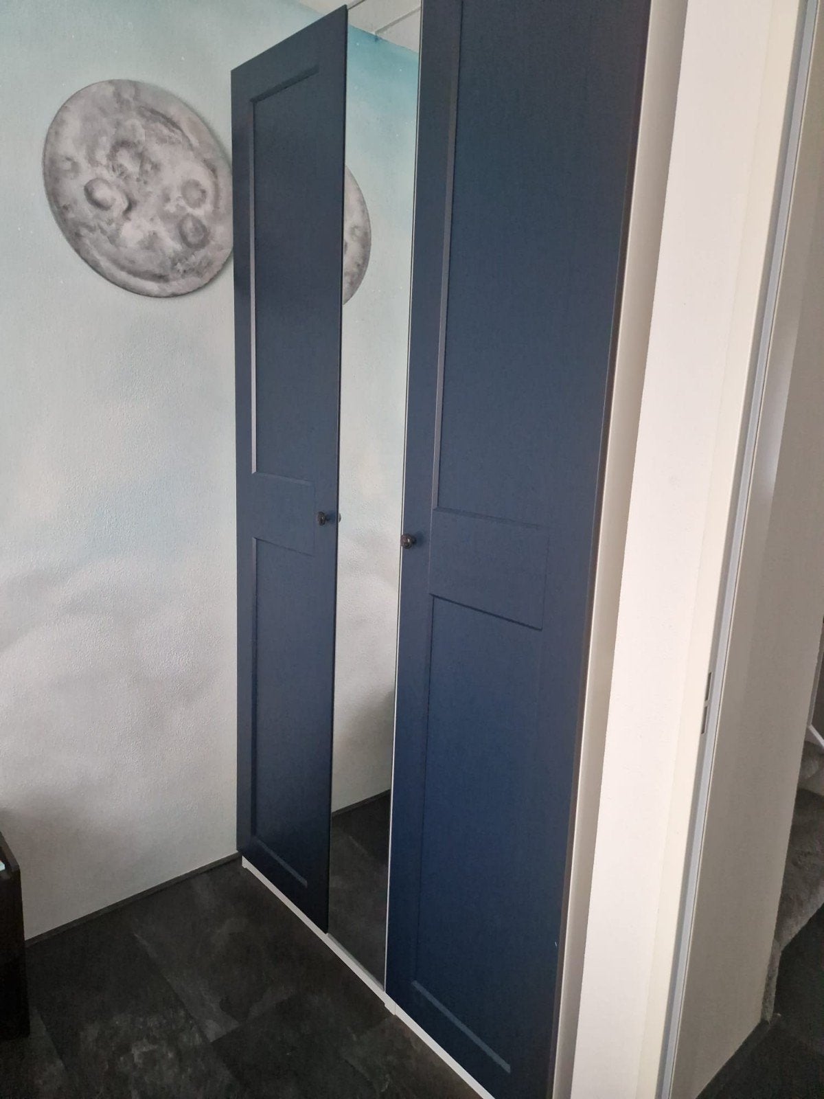 Deuren donker blauw Ikea pax, Ophalen, Gebruikt, 80 tot 100 cm, 215 cm of meer