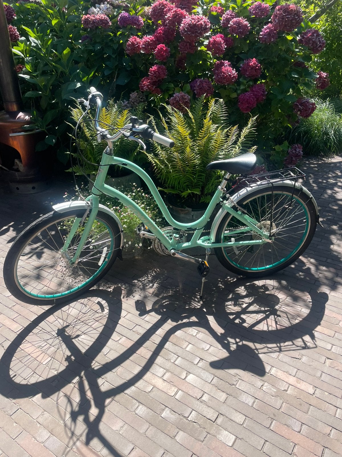 Keurige meisjesfiets 26 inch, 21 versnellingen Shimano, Gebruikt, Velgrem, Versnellingen, Ophalen