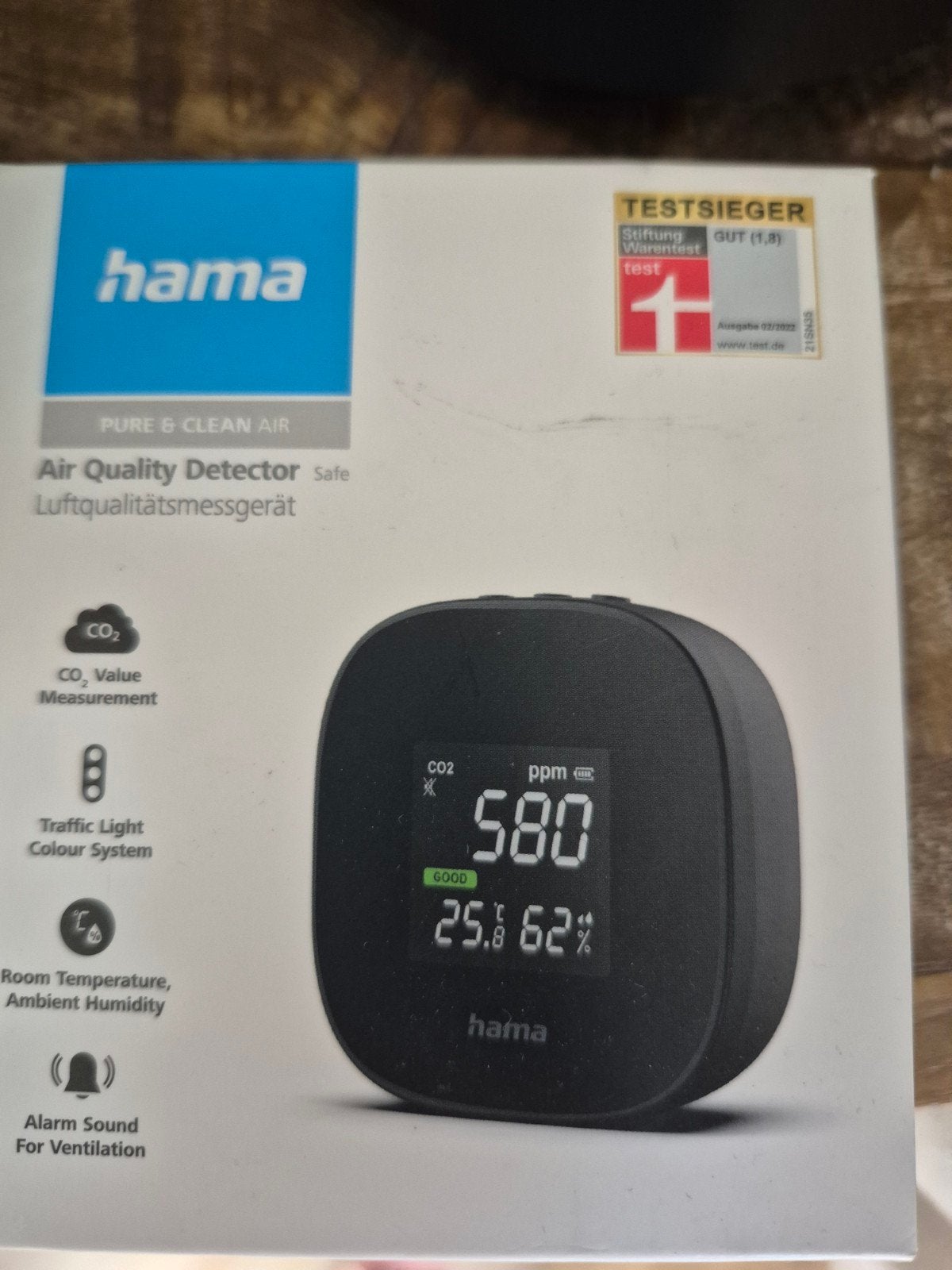 Hama Luchtkwaliteitsmeter CO2, temperatuur, luchtvochtigheid, Witgoed en Apparatuur, Ophalen of Verzenden, Nieuw