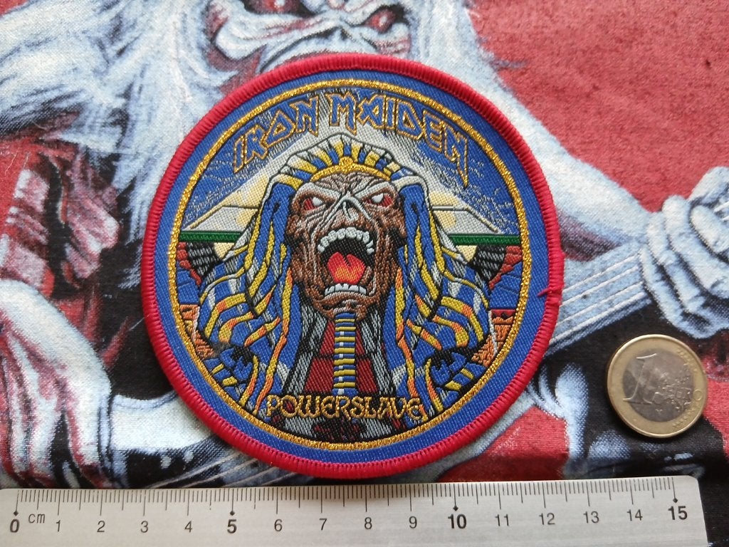 Iron Maiden prachtige Powerslave limited edition patch 72, Ophalen of Verzenden, Nieuw, Kleding